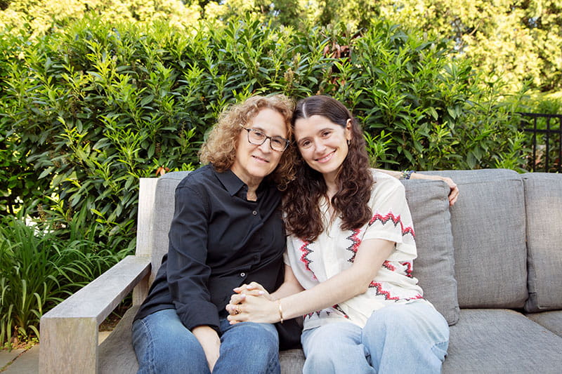 Jennifer Rose Goldman (right) with her mother, Caryn Hirshleifer